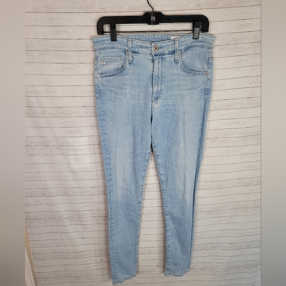 AG ADRIANO GOLDSCHMIED FARRAH SKINNY ANKLE JEANS IN LIGHT WASH, SZ 29